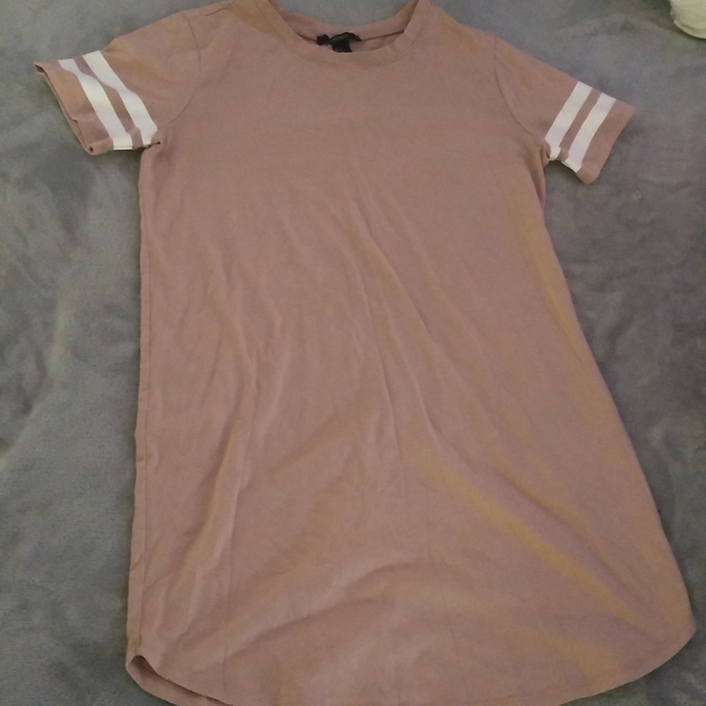 Pink t-shirt dress